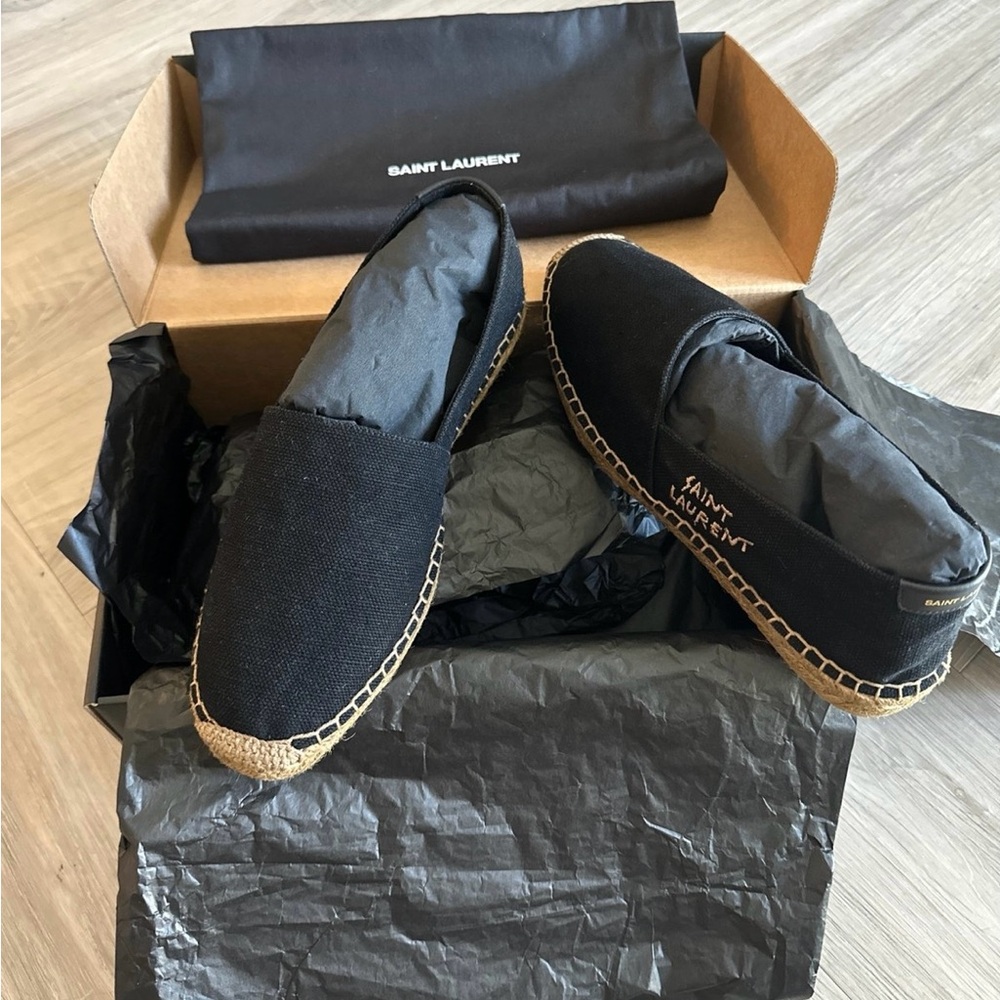 Mens espadrilles Saint Laurent black size 41.5